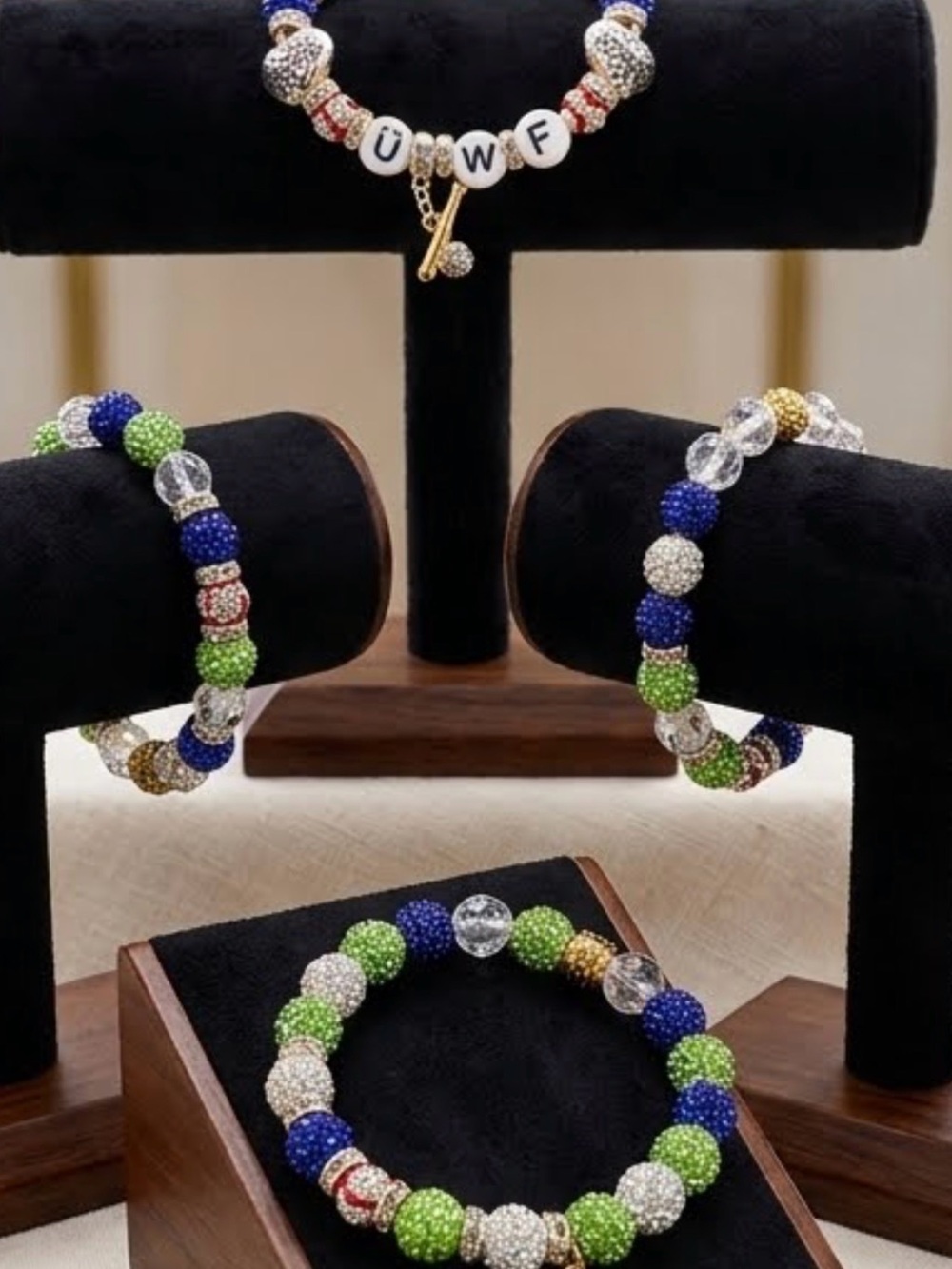 Multicolor Crystal Bead Stretch Bracelet - Women Jewelry
